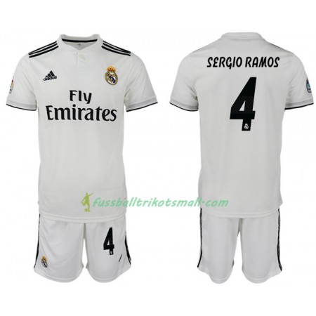 Fußballtrikots Real Madrid SERGIO RAMOS 4 Kinder 2018-2019 Kurzarm Heimtrikotsatz kaufen